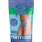 Sweet Treats Crotchless Thong w/Wicked Sensual Care Blueberry Lube - Blue L/XL