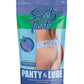 Sweet Treats Crotchless Thong w/Wicked Sensual Care Blueberry Lube - Blue L/XL