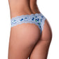 Sweet Treats Crotchless Thong w/Wicked Sensual Care Blueberry Lube - Blue L/XL