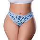 Sweet Treats Crotchless Thong w/Wicked Sensual Care Blueberry Lube - Blue QN