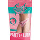 Sweet Treats Crotchless Thong w/Wicked Sensual Care Strawberry Lube - Pink L/XL