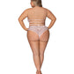 Seabreeze Strappy Back Teddy w/Snap Crotch Blush 2X