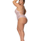 Seabreeze Strappy Back Teddy w/Snap Crotch Blush 2X