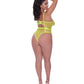 Love Star High Leg Teddy w/Snap Crotch Chartreuse QN