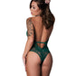 Evermore Lace Plunge Teddy - Emerald S/M