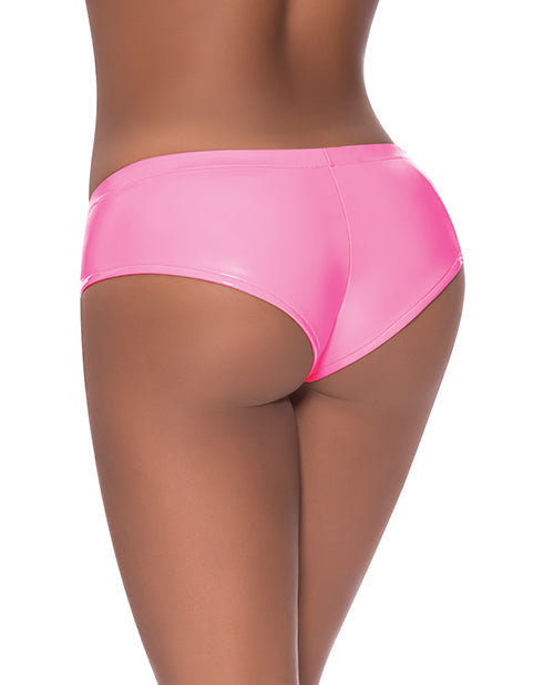 Club Candy Low Rise Split Crotch Boy Short Pink S/M