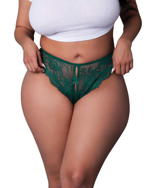 Evermore Split Crotch Panty - Emerald QN