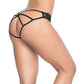 Lace Panty w/Back Cage Black LG