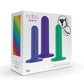 Nobu Tai Silicone Dildo Set w/Adjustable Strap On - 3 Piece Kit Assorted Colors