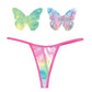 Neva Nude Naughty Knix Rainbow Sherbet Velvet G-String & Pasties - (Color Varies) Multi  O/S