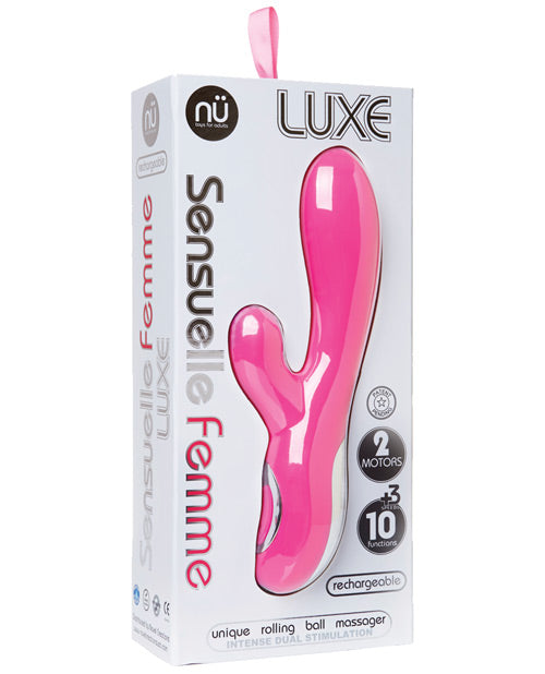 Nu Sensuelle G Spot Vibrator | Femme Luxe 10X Rabbit Vibrator | Pink Clit Vibrator Massager | Best Vibrator for Women