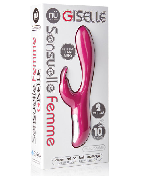 Nu Sensuelle G Spot Vibrator | Giselle Rechargeable Rabbit Vibrator | Magenta Clit Vibrator | Best Vibrator for Women