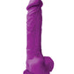 Colours Pleasures 8" Dildo w/Suction Cup - Purple