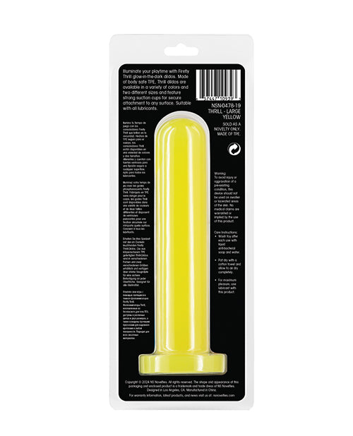 Firefly Thrill Glow in the Dark Big Dildo | Large Suction Cup Dildo | Yellow Realistic Dildo