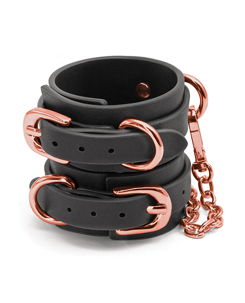 Bondage Couture Wrist Cuffs - Black