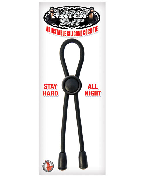 Mack Tuff Adjustable Silicone Cock Tie - Black