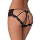 Cage Back Lace Panty Black/Red S/M