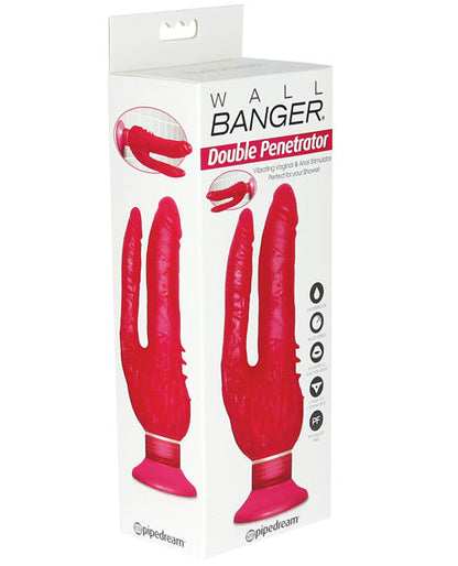 Wall Bangers Double Dildo | Penetrator Waterproof Pink Dildo | Suction Cup Dildo