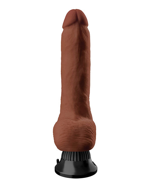 Real Feel Realistic Dildo | Deluxe Suction Cup Dildo | No 5 8" Big Dildo | Waterproof Brown Vibrating Dildo