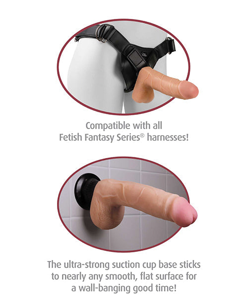 Real Feel Realistic Dildo | Deluxe Suction Cup Dildo | No 5 8" Big Dildo | Waterproof Brown Vibrating Dildo