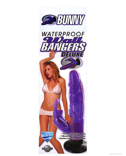 Wall Bangers Vibrating Dildo | Deluxe Bunny Suction Cup Dildo | Waterproof Realistic Dildo | Purple Clit Vibrator