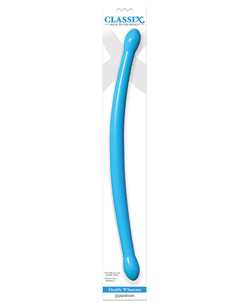 Classix 18" Big Dildo | Bendable Giant Dildo | Double Whammy Double Dildo | Blue Huge Dildo