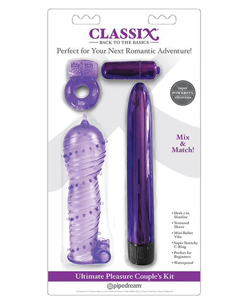 Classix Rabbit Vibrator | Ultimate Pleasure Couples Kit | Purple 7-Speed G Spot Vibrator