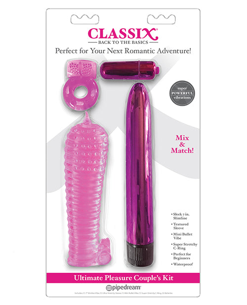 Classix Rabbit Vibrator | Ultimate Pleasure Couples Kit | Pink Vibrator | Bullet Vibrator