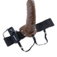 Fetish Fantasy Series 8" Vibrating Hollow Strap On - Brown