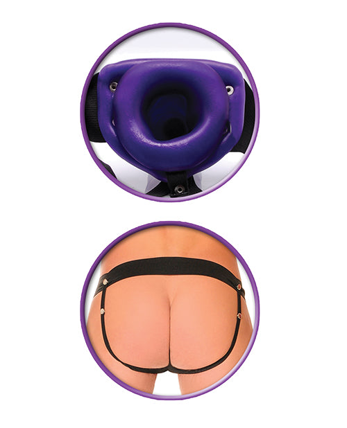 Fetish Fantasy Series for Him or Her Vibrating Hollow Strap-On - Purple