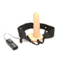 Fetish Fantasy Series for Him or Her Vibrating Hollow Strap-On - Flesh