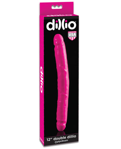 Dillio 12" Big Dildo | Double Dildo | Pink Giant Dildo | Suction Cup Dildo | Large Dildo