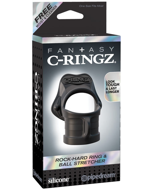 Fantasy C-Ringz Rock Hard Ring & Ball Stretcher - Black