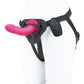 Pegasus 6" Rechargeable Ripple Peg w/Adjustable Harness & Remote - Pink