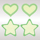 Peekaboos Glow in the Dark Hearts & Stars - Green 2 Pairs