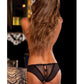 Rene Rofe Crotchless Frills Panty w/Back Bows Black M/L