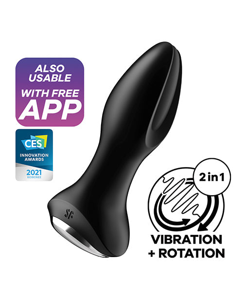 Satisfyer Rotator Plug 2+ - Black