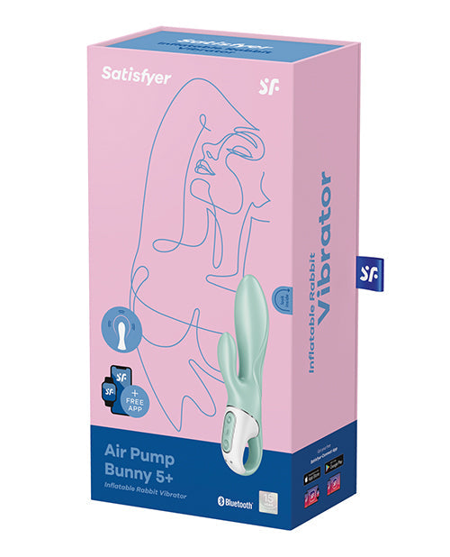 Satisfyer G Spot Vibrator | Air Pump Bunny 5+ Clit Vibrator | Mint Inflatable Rabbit Vibrator | Best Vibrator for Women