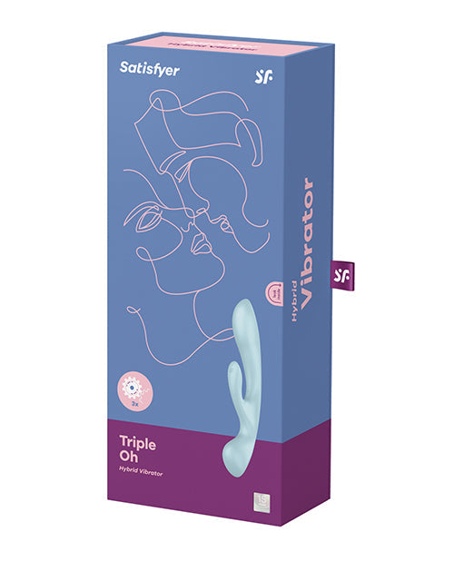 Satisfyer Rabbit Vibrator | Triple Oh G Spot Vibrator | Waterproof Light Blue Clit Vibrator | Best Vibrator for Women