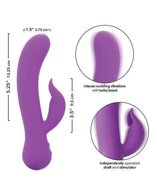 First Time Rechargeable Pleaser Vibrator - Purple