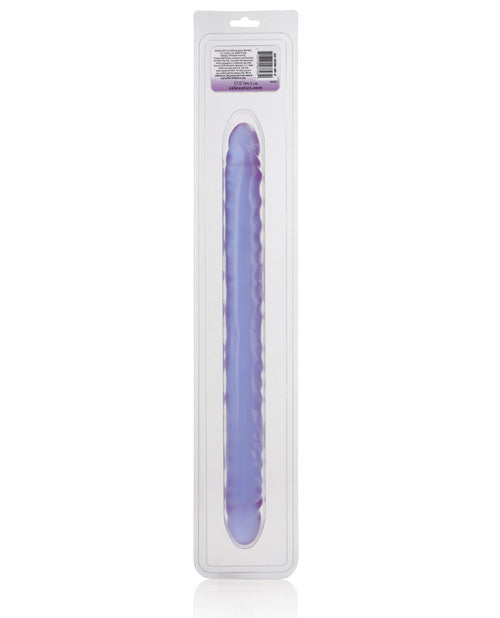 17" Big Dildo | Slim Jim Double Dildo | Veined Realistic Dildo | Reflective Gel Purple Dildo