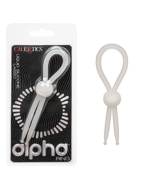 Alpha Liquid Silicone Lasso Cock Ring - Natural