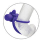 Couple's Enhancer Silicone Rechargeable Dual Climaxer Enhancer w/Flickering Tongue - Purple