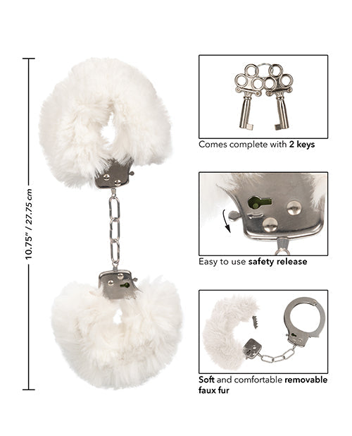 Ultra Fluffy Furry Cuffs - White