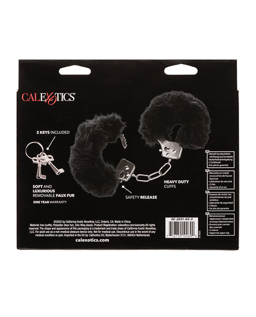 Ultra Fluffy Furry Cuffs - Black