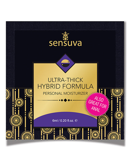 Sensuva Ultra Thick Hybrid Personal Moisturizer Single Use Packet - 6 ml Unscented