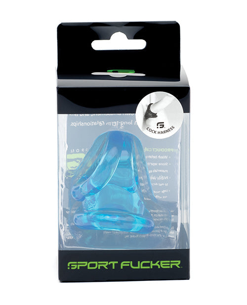 Sport Fucker Cock Harness - Ice Blue