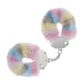 Shots Ouch! Heavy-duty Fluffy Handcuffs - Powder Rainbow