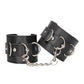 Shots Ouch Black & White Bonded Leather Hand/Ankle Cuffs - Black