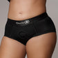 Shots Ouch Vibrating Strap On Brief - Black XL/XXL